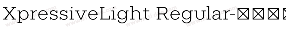 XpressiveLight Regular字体转换